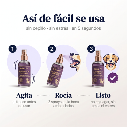 Spray Dental Para Perros Sin Anestesia ni Cepillado